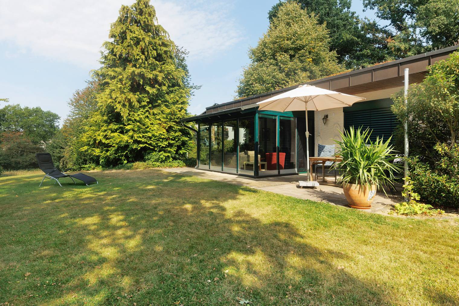 Naturnaher Garten der Ferienwohnung im Westerwald